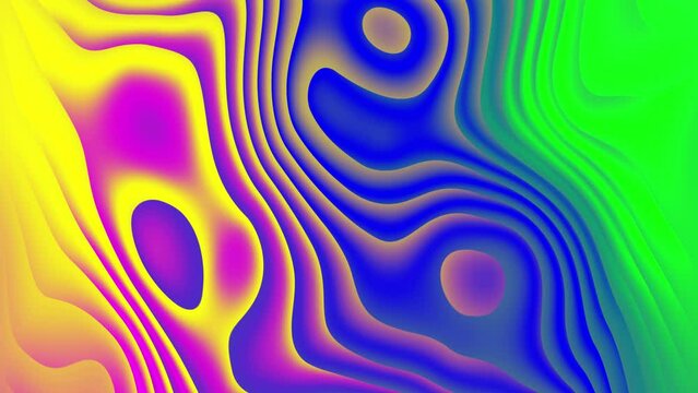 Seamless background liquid gradient 4k in multi colors combination. Looped vivid animated rainbow dynamic backdrop . Looped fluid bright colorful wallpaper