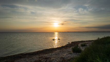Fototapeta premium Sonnenuntergang an der Küste Dänemarks