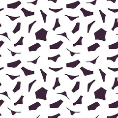 purple women's underwear hand drawn. seamless pattern on a white background