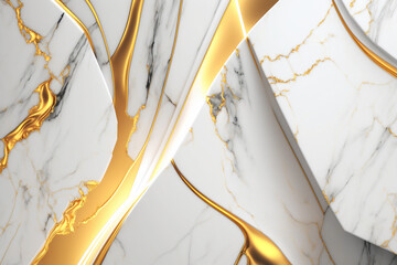 Abstract golden white marble texture background