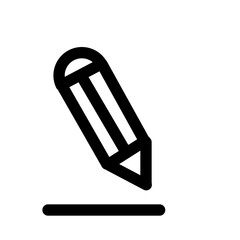 Edit vector icon. Pencil, write symbol. Flat vector sign isolated on white background. Simple vector illustration for graphic and web design.