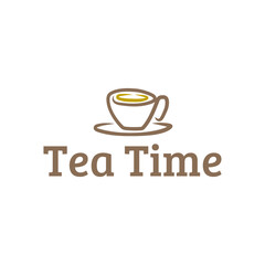 Cup of tea vector hand drawn logo templates. Isolated symbols for business branding and identity, for food blogs and websites, for grocery stores and cooking classes.