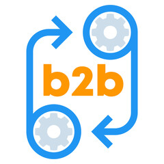 b2b icon with cogwheels