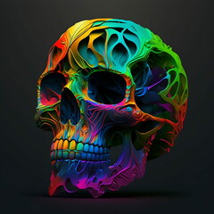 skull multicolor 