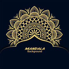 Luxury mandala background with golden arabesque pattern arabic islamic east style