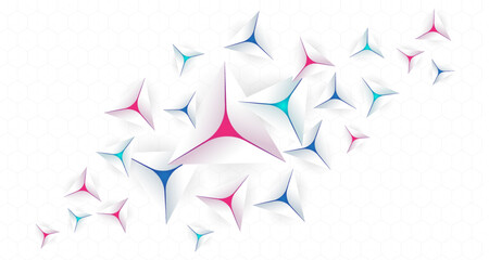 Abstract digital technology futuristic polygonal white background, Cyber science tech, Innovation communication future, Ai big data, internet network connection, Cloud hi-tech poly illustration vector