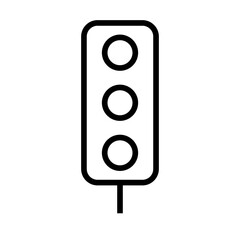 Simple vertical traffic light icon. Traffic regulation. Vector.
