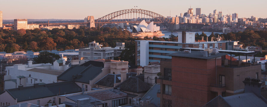 Architecture And City ,Harbor Bridge And Opera House Sidney