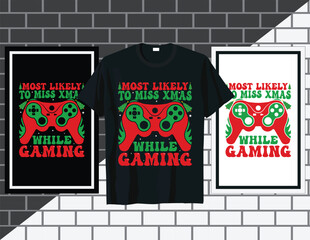 Gaming typography t shirt design vector illustration