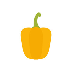 orange paprika flat design vector illustration. Vegetarian farm fresh product. Best for education or market designs.
