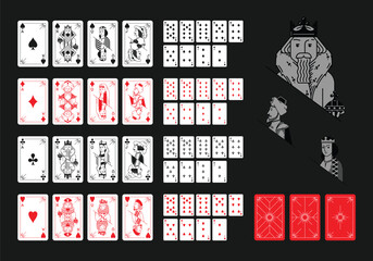 Vector playing cards layout
