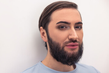 Fototapeta premium Serene transgender person posing for the camera