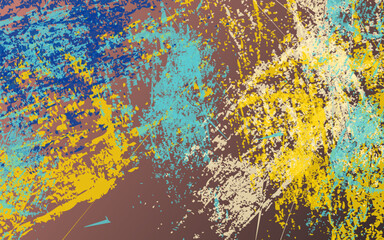 Abstract grunge texture paintbrush colorful background vector