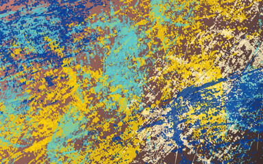 Abstract grunge texture paintbrush colorful background vector