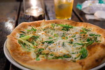 pizza with mushrooms
