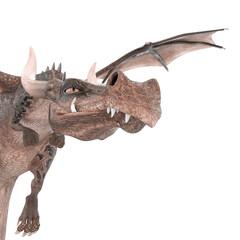green dragon cartoon in a white background