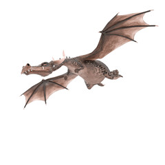 Obraz premium green dragon cartoon in a white background