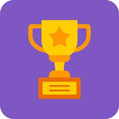 Award Multicolor Round Corner Flat Icon