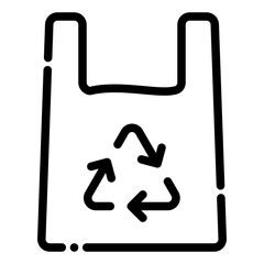 recycling bag plastic reduce reuse recycle eco ecology icon