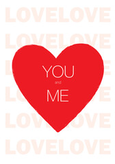 Valentines day background with heart pattern, ideal for vector illustration, Wallpaper, flyers, postcards, web template, invitation, posters, brochure, banners.