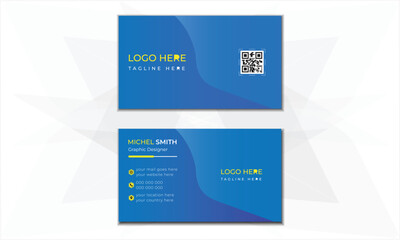 Creative business card template design with gradient combination for self or company  