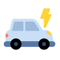 electric car vehicle transportation eco ecology icon