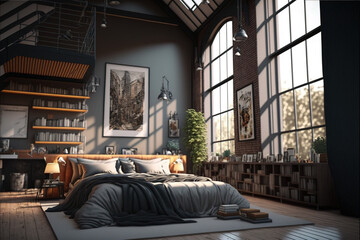Classic bedroom interior Generative Ai