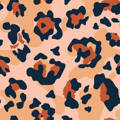 Fototapeta premium seamless leopard pattern design colorful camouflage background Abstract animal skin