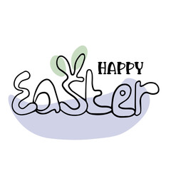 Happy easter lettering, hand drawn