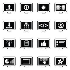 User Experience Icons. Line With Fill Design. Vector Illustration.