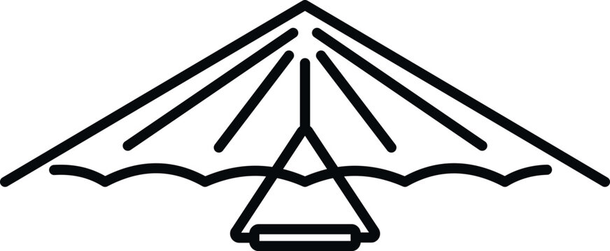 recommend clip art: Flying hang glider icon outline vector. Sky man. Wind pilot