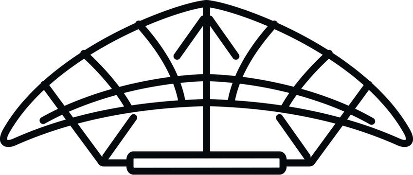 recommend clip art: Glasses hang glider icon outline vector. Para air. Man sky