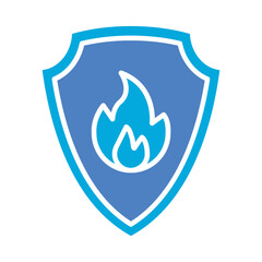 Fototapeta premium Fire Shield Icon