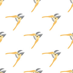 seamless pattern of secateurs on white background