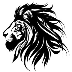 animal lion, king of beasts, hand drawn vector illustration sketch