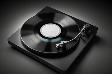 Fototapeta premium vinyl record on turntable