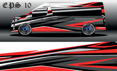Obraz na płótnie Canvas racing background vector for camper van car wraps and more