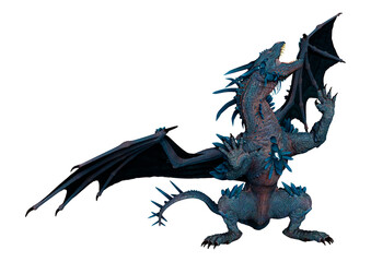 Fototapeta premium 3D Rendering Fairy Tale Dragon on White