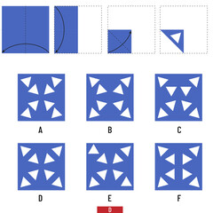 Paper Cutting - Paper folding. IQ test, intelligence questions, Visual intelligence questions, intelligence test