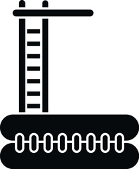 Pool ladder icon simple vector. Water park. Summer pool