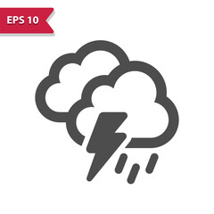 Storm Icon - Cloud, Lighting Bolt, Lightning Storm, Weather, Clouds, Rain, Raining
