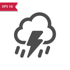Storm Icon - Cloud, Rain, Lighting Bolt, Raining, Lightning Storm