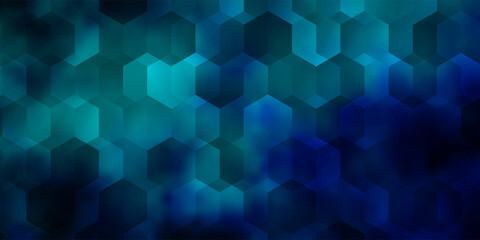 Light Blue, Green vector pattern with colorful hexagons.