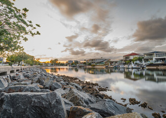 Biggera Waters - Sunset over the river
