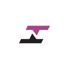 geometric logo letter n icon vector