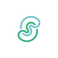 letter s logo geometric icon vector