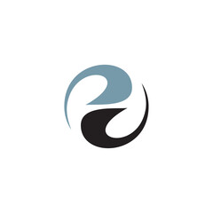 stylized letter h logo vector icon