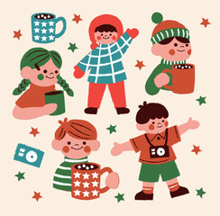 Children On Winter Holiday Season