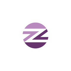 purple z logo letter icon vector