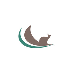 squirrel logo vector icon symbol
